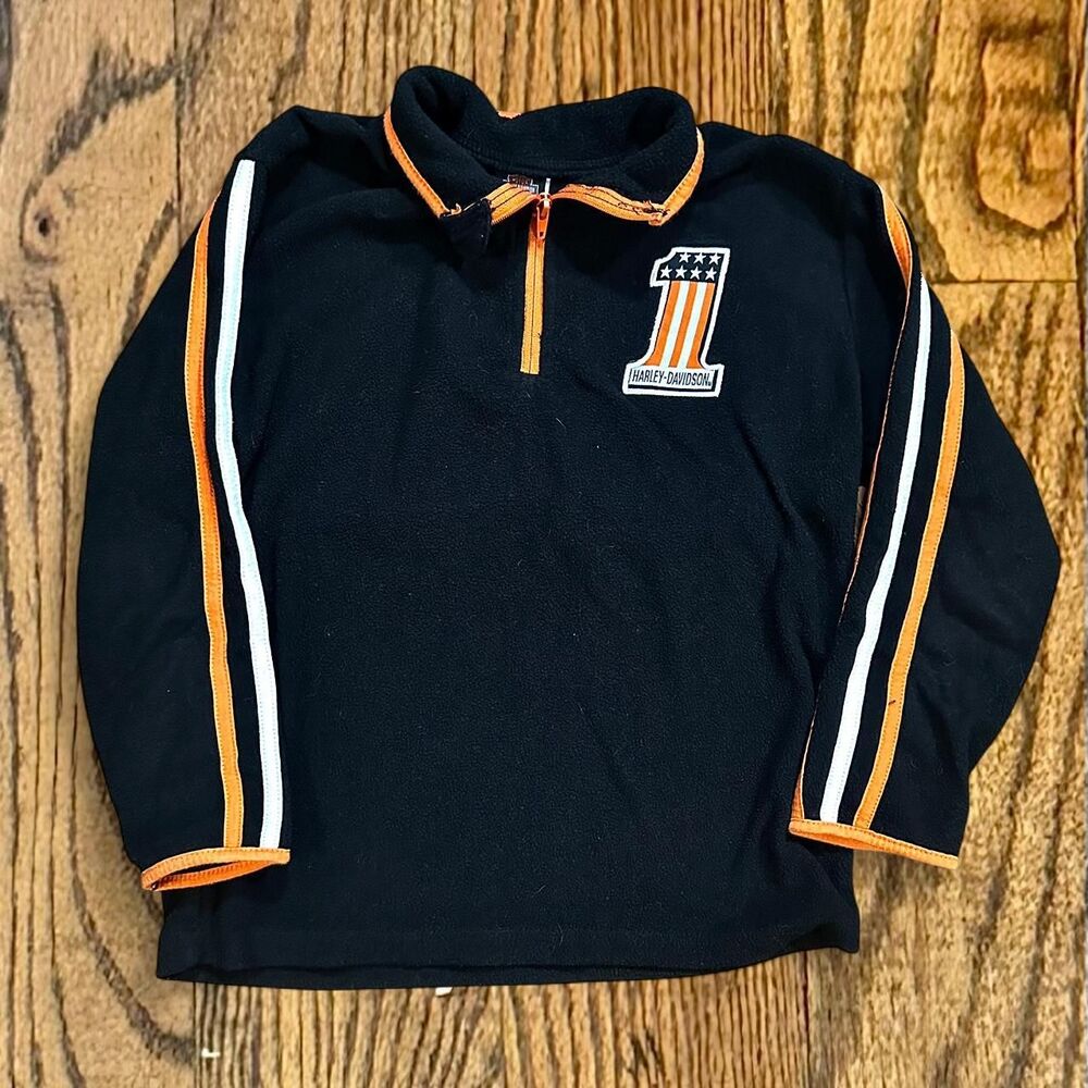 Harley Davidson Quarter Zip Fleece Sweatshirt